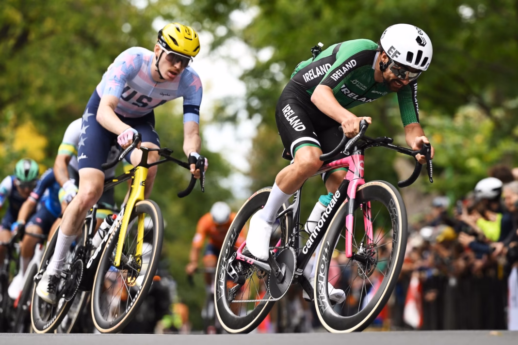 Ben Healy racing during the 2026 season