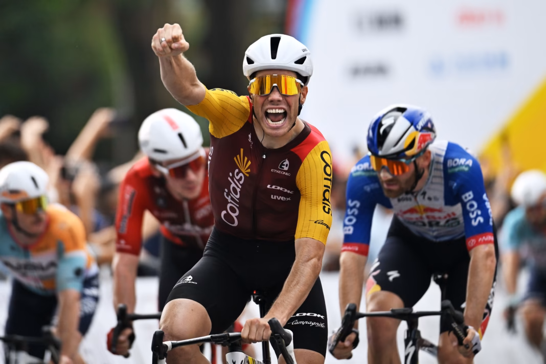 Milan Fretin wins Tour of Guangxi 2026 stage 3 after late break is brought back